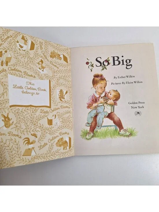 So Big 1968 A Little Golden Book Esther Wilkin Vintage - Picture 3 of 14